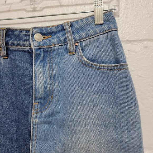 Pacsun Split Denim Mini Skirt 23 - Picture 5 of 9
